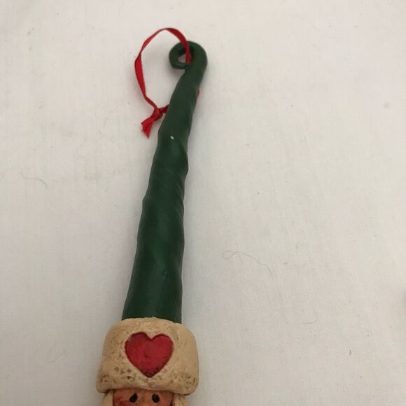 #1297 Santa Clause resin Mop green cap ornament  7 X 1 - Picture 6 of 7